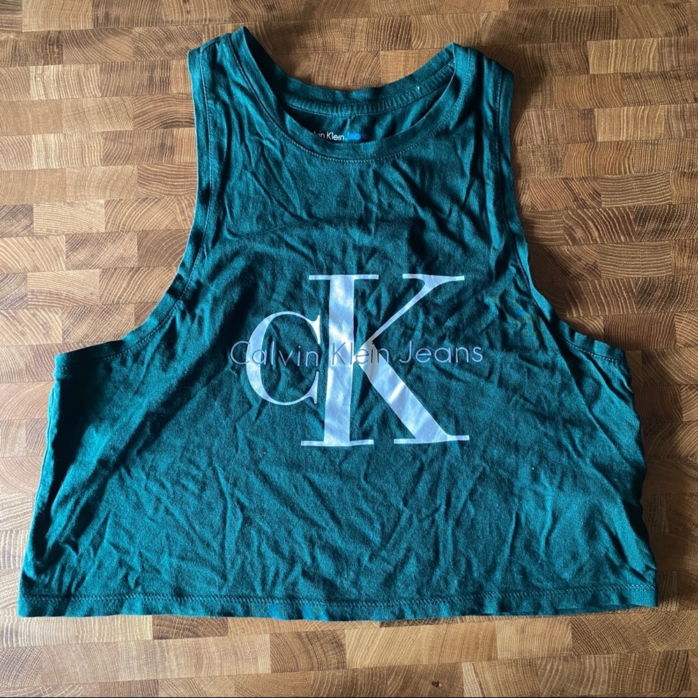 calvin klein cropped tank top